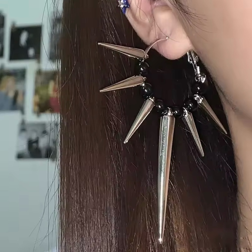 Spiked Hoop Earrings
